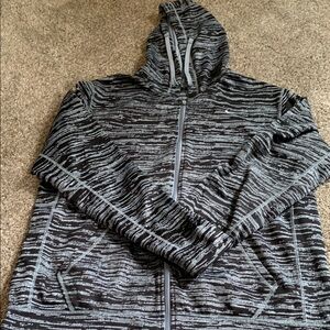 Nike Black and Gray Hooded Sweatshirt with Relaxed Fit